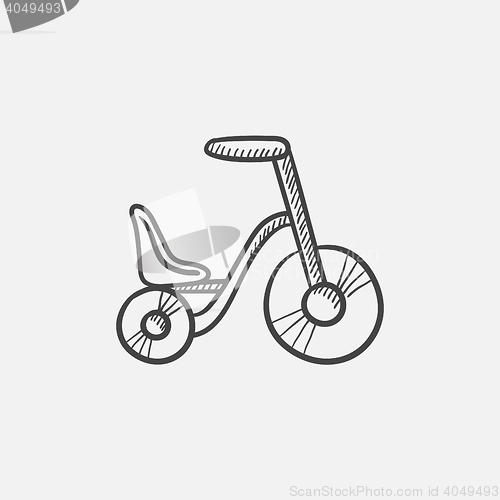 Image of Child bike sketch icon.