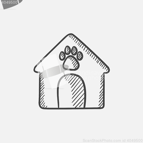 Image of Doghouse sketch icon.