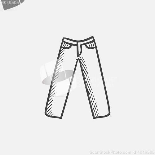 Image of Trousers sketch icon.