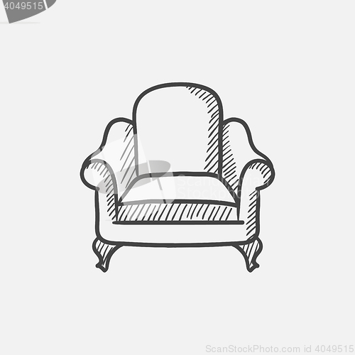 Image of Armchair sketch icon.