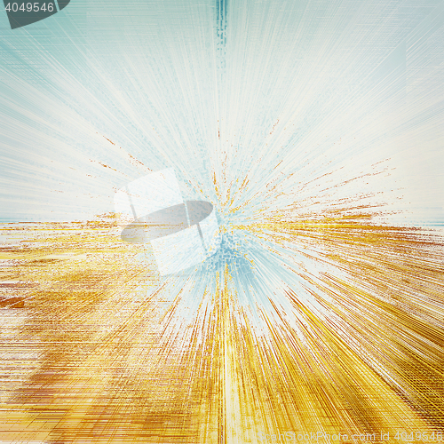Image of icy explosion. 3D illustration. Vintage style.