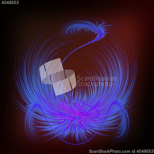 Image of tongues of fire. 3D illustration. Vintage style.