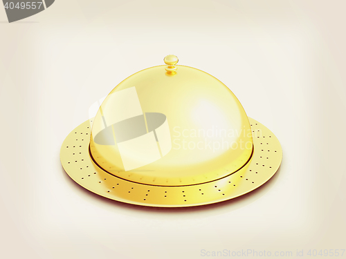 Image of Restaurant cloche isolated on white background . 3D illustration