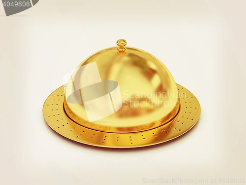 Image of Restaurant cloche isolated on white background . 3D illustration