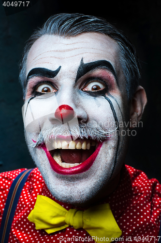 Image of Terrible crazy clown and Halloween theme