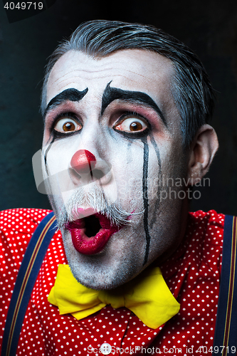 Image of Terrible crazy clown and Halloween theme