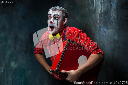 Image of Terrible crazy clown and Halloween theme