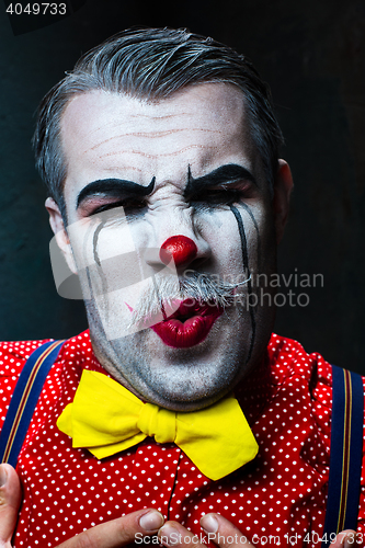 Image of Terrible crazy clown and Halloween theme