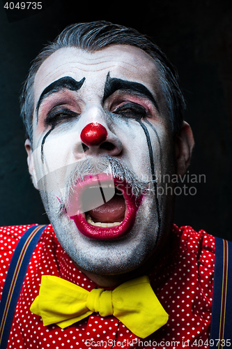 Image of Terrible crazy clown and Halloween theme