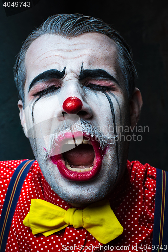 Image of Terrible crazy clown and Halloween theme