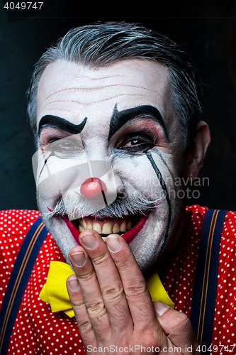 Image of Terrible crazy clown and Halloween theme