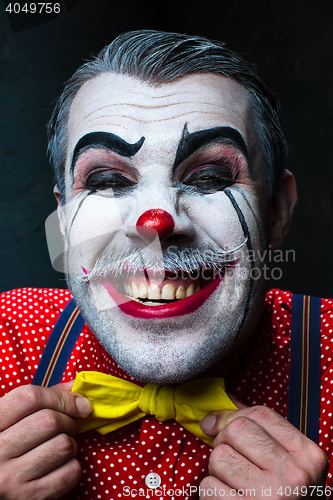 Image of Terrible crazy clown and Halloween theme