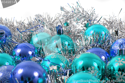 Image of blue christmas balls 
