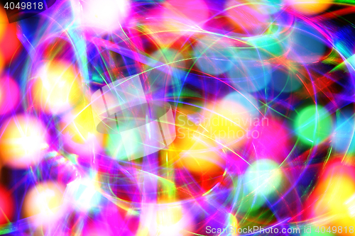Image of christmas lights in the motion