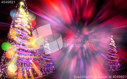Image of abstract christmas tree