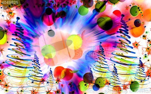 Image of abstract xmas forest