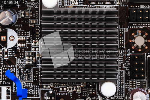 Image of detail computer motherboard