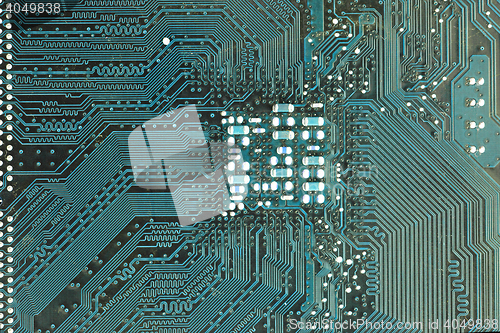 Image of detail computer motherboard