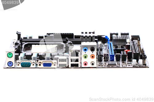 Image of computer motherboard isolated