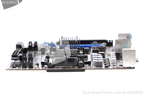 Image of computer motherboard isolated