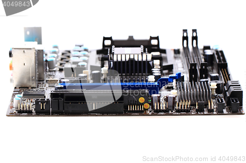 Image of computer motherboard isolated