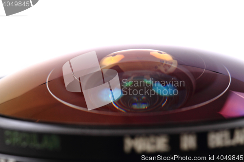 Image of lens of photo camera (objective) 