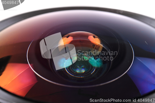 Image of lens of photo camera (objective) 