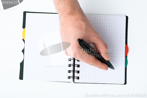 Image of open notepad isolated