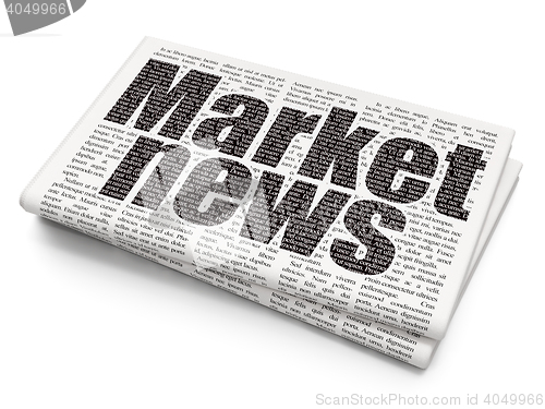 Image of News concept: Market News on Newspaper background