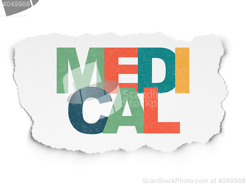 Image of Health concept: Medical on Torn Paper background