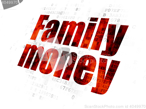 Image of Banking concept: Family Money on Digital background