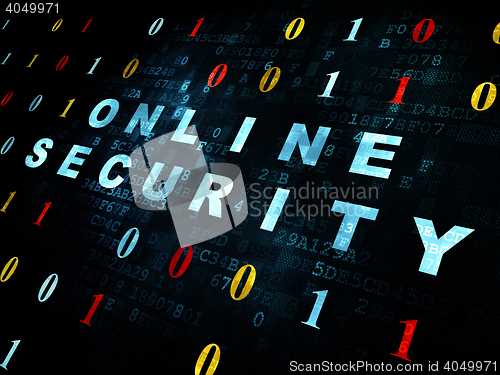 Image of Protection concept: Online Security on Digital background
