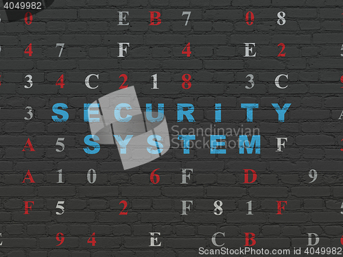 Image of Safety concept: Security System on wall background