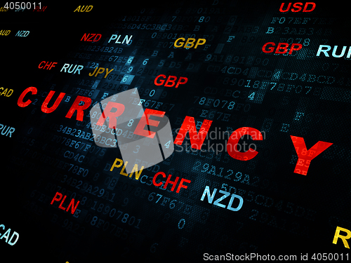 Image of Banking concept: Currency on Digital background