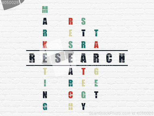 Image of Marketing concept: Research in Crossword Puzzle