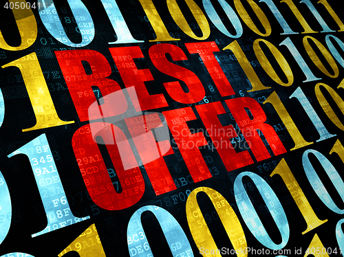 Image of Business concept: Best Offer on Digital background