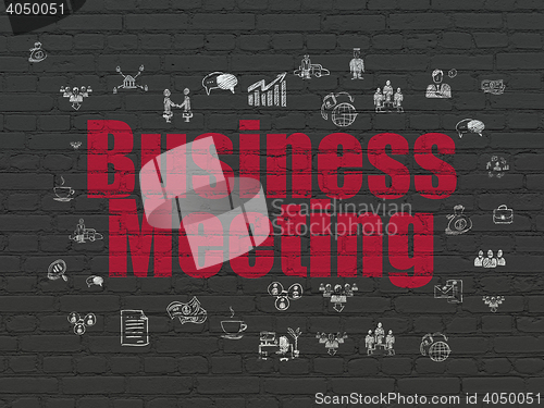 Image of Business concept: Business Meeting on wall background