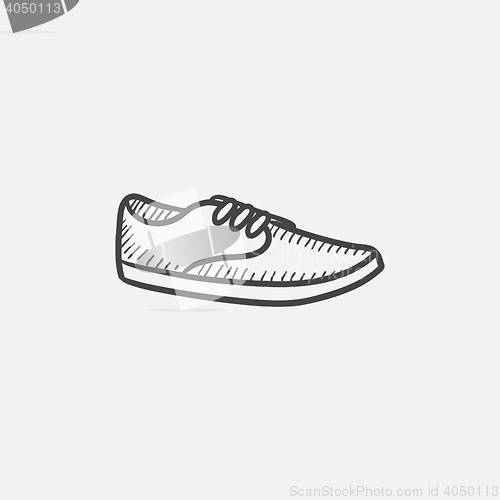 Image of Male shoe sketch icon.