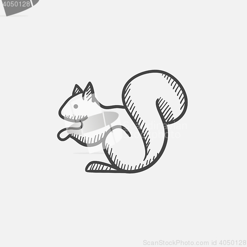 Image of Squirrel sketch icon.