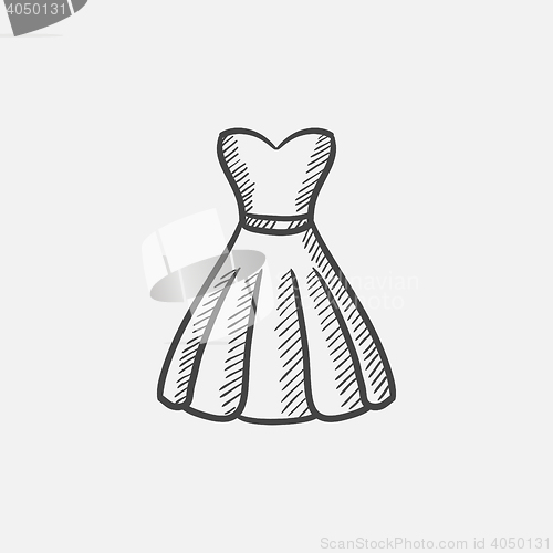 Image of Dress sketch icon.
