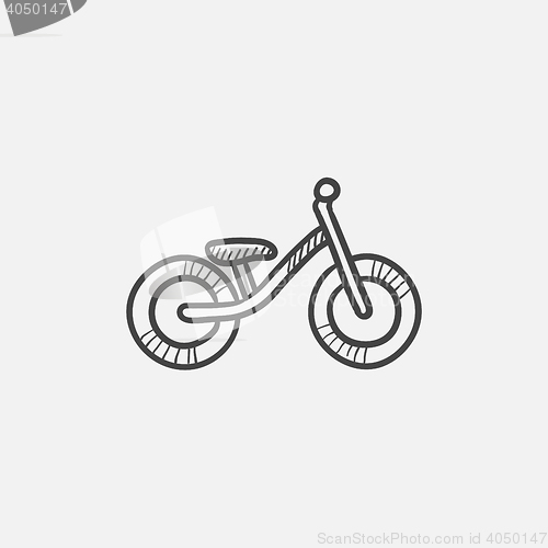 Image of Child bike sketch icon.