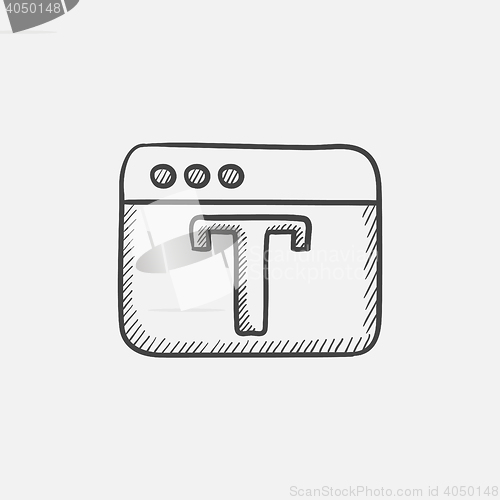 Image of Design editor tool sketch icon.