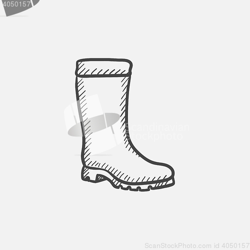 Image of High boot sketch icon.