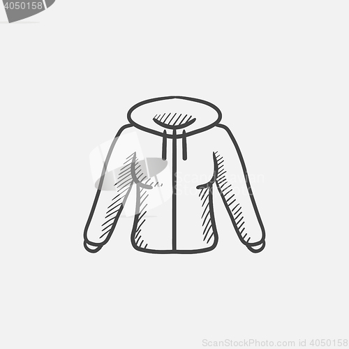 Image of Hoodie sketch icon.