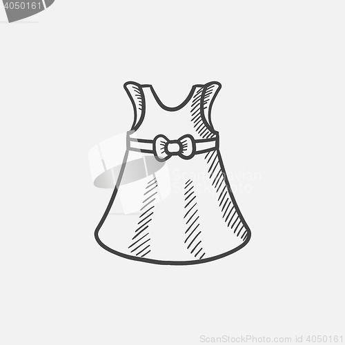 Image of Baby dress sketch icon.