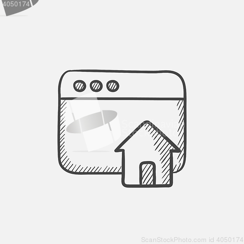 Image of Homepage sketch icon.