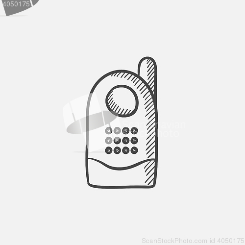 Image of Radio baby monitor sketch icon.