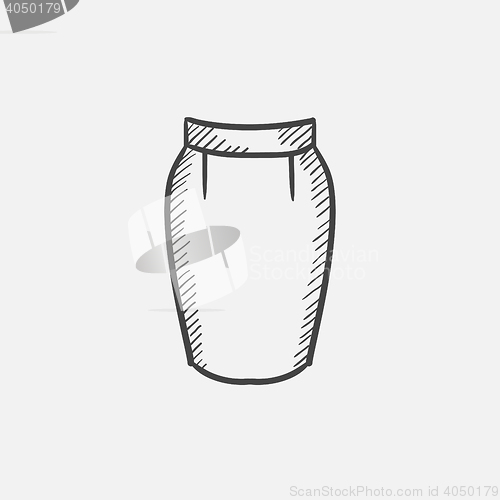 Image of Skirt sketch icon.