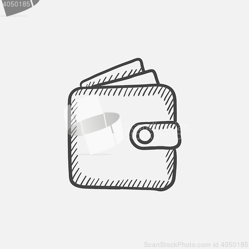 Image of Wallet sketch icon.