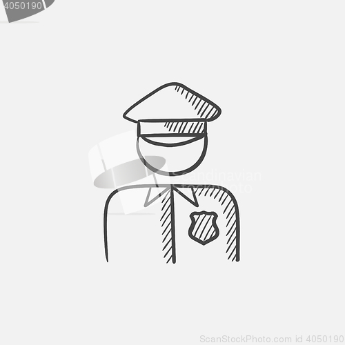 Image of Policeman sketch icon.